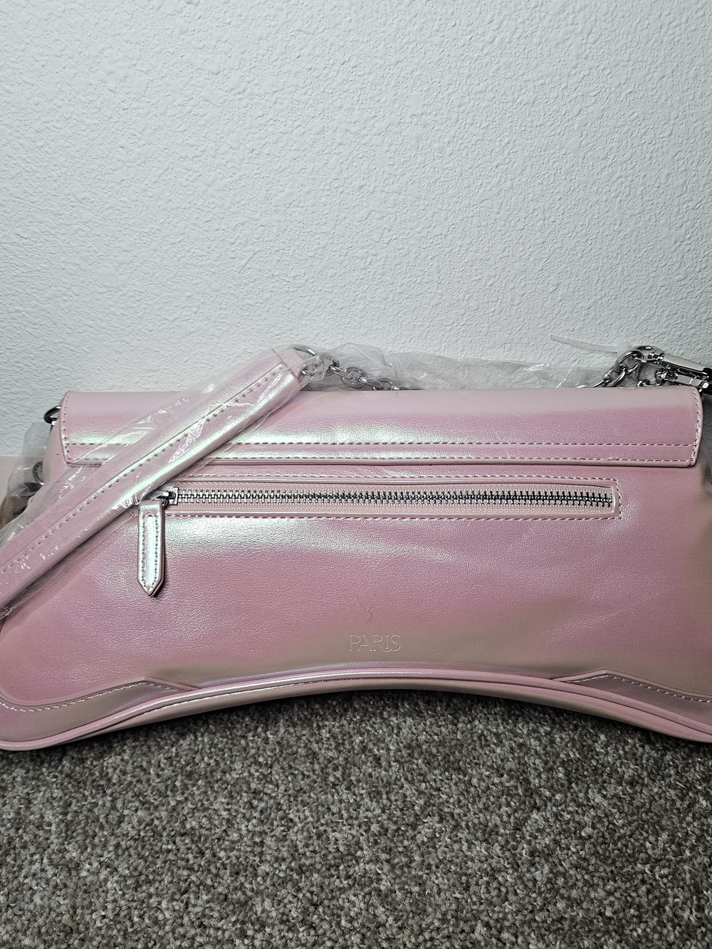 Paris Hilton Iridescent Pink Shoulder Bag - Picture 4 of 7